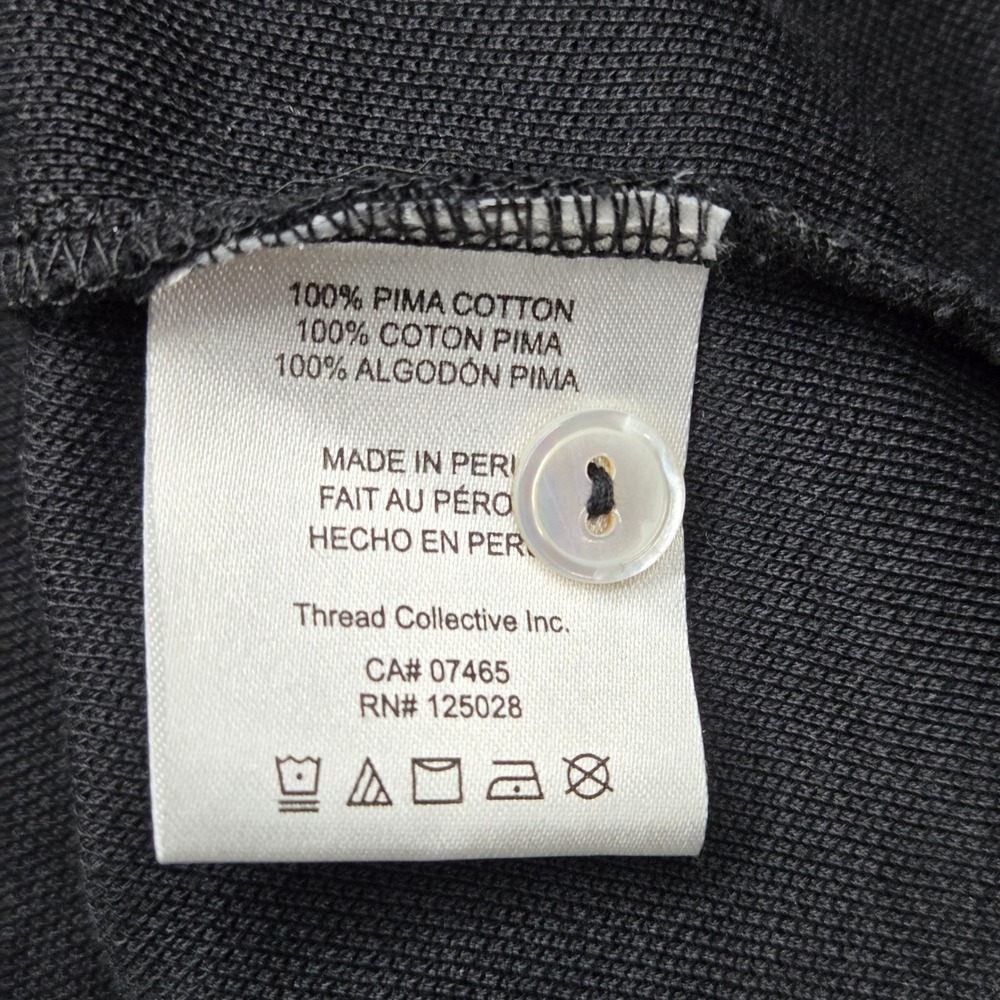Psycho Bunny Black Blue Contrast Trim Pima Cotton Polo Shirt EUC Big & Tall 4XLT - Picture 12 of 14